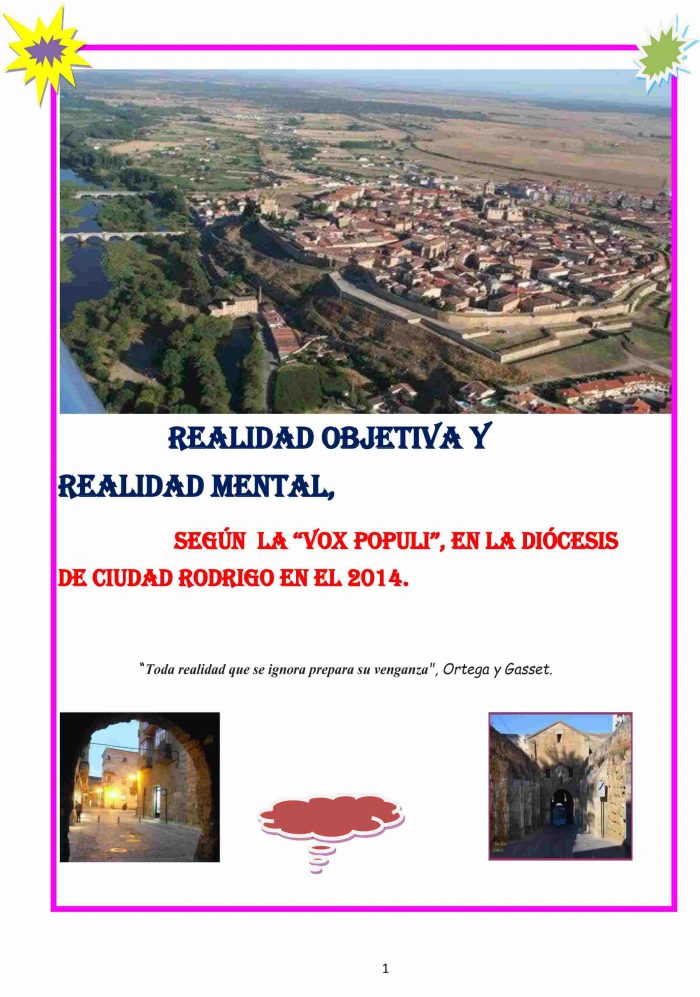 Realidad objetiva y realidad mental en la diócesis de Ciudad Rodrigo