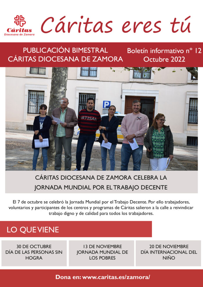Boletín interno nº12 Cáritas Diocesana de Zamora