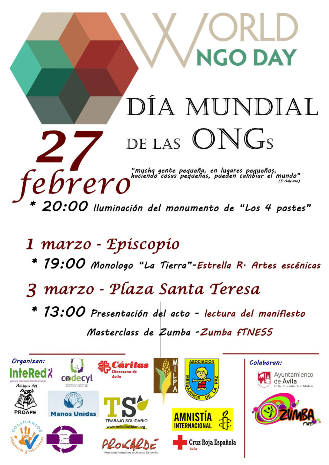 Día mundial de las ONGS Cáritas Diocesana de Ávila